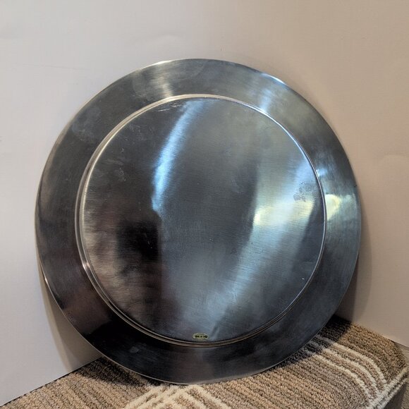 Vintage Aluminum Snowman & Penguin Charger Plate Decoration Living Quarters - Picture 4 of 5